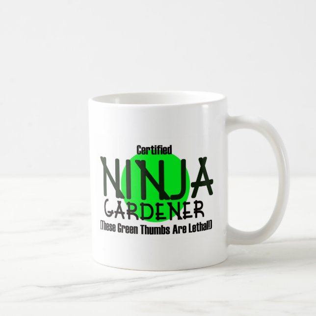 Taza De Café Jardinero certificado de Ninja (Derecha)