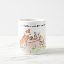 Jardinero de la cocina - Corgi y conejitos