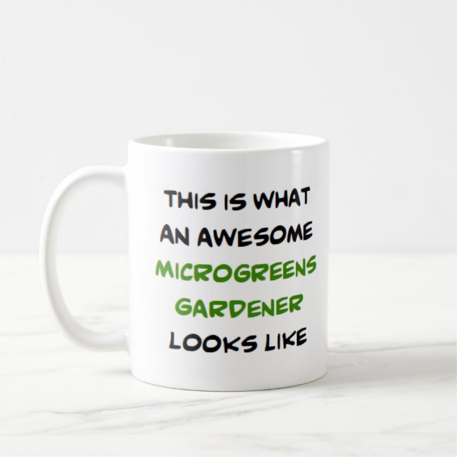 Taza De Café jardinero de microgreens, increíble (Izquierda)