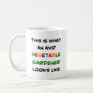Taza De Café jardinero de verduras, ávido