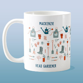 Taza De Café Jardinero jefe personalizado
