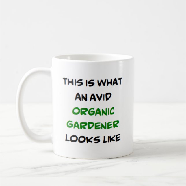 Taza De Café jardinero orgánico, ávido (Izquierda)