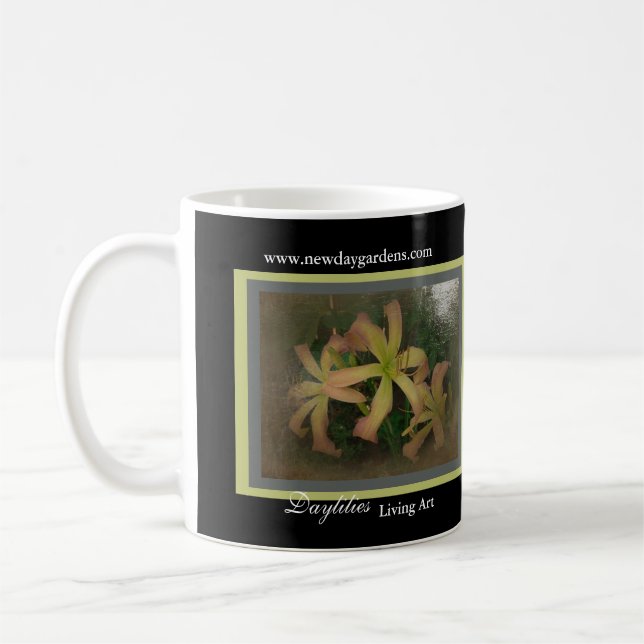 Taza De Café Jardines New Day - Arte Vivo Daylilies (Izquierda)