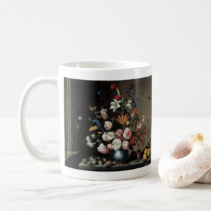 Taza De Café Jarrón de flores junto a una ventana, Balthasar va