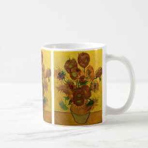Taza De Café Jarrón de Naturaleza Muerta con 15 Girasoles Vince
