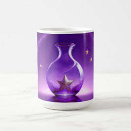 Taza De Café Jarrón Púrpura Transparente Con Estrella Todo Bajo