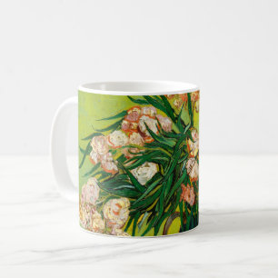 Taza De Café Jarrón Vincent Van Gogh con adelfas y libros
