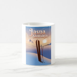 Taza De Café Jasna, poster de esquí de Eslovaquia.