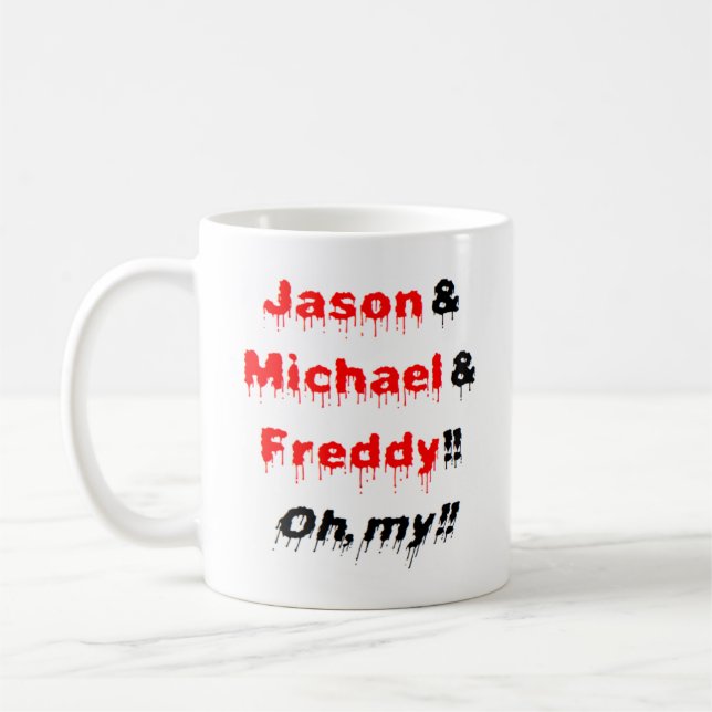 Taza De Café jason y michael y freddy (Izquierda)