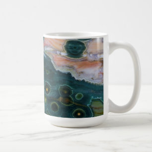 Taza De Café Jasper Oceánico de Manchas Verdes
