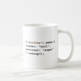 Taza De Café Javascript oscuro y dulce