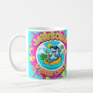 Taza De Café Jawsome sólo vibes al Personalizado del tiburón