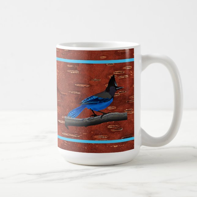 Taza De Café Jay On Inner Birch Bark de Steller (Derecha)