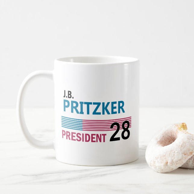 Taza De Café JB Pritzker 2028 (Con donut)