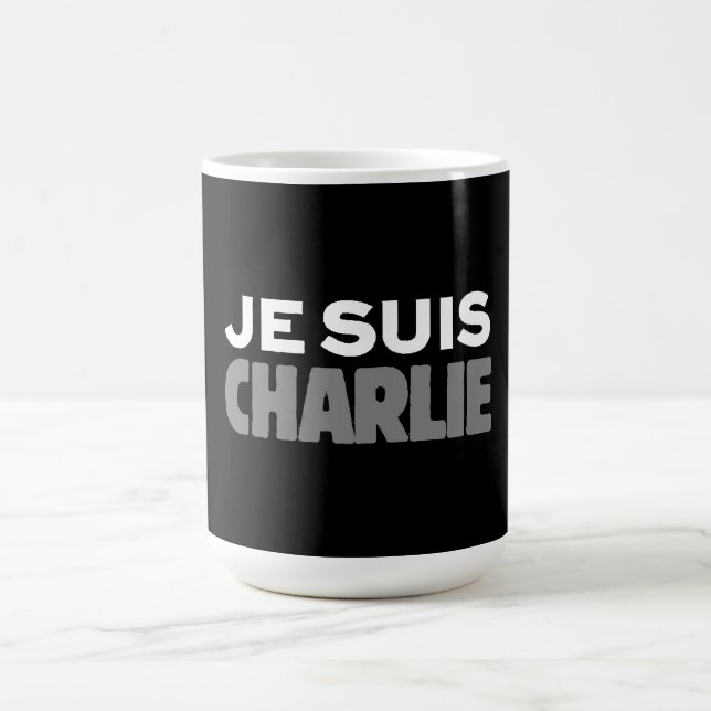 Taza De Café Je Suis Charlie - soy negro de Charlie (Centro)