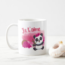 Je t'aime Cute Little Panda Coffee Mug