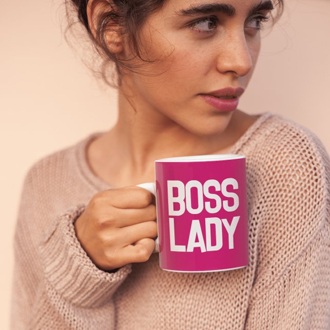 TAZA DE CAFÉ JEFA DE JEFE DE CAFÉ ROSA (Subido por el creador)