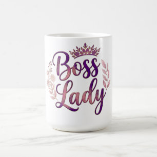 Taza De Café Jefa Floral