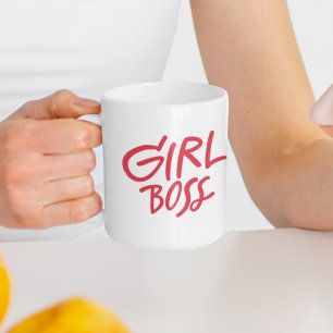 Taza De Café Jefa Negrita Tipografía Negrita Femenina Femenina