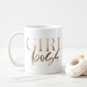 Taza De Café Jefa Oro Amarillo Poderosa Moderna