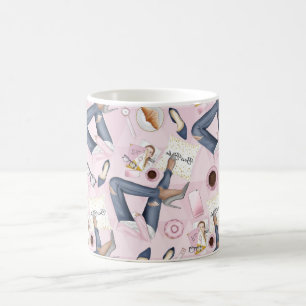 Taza De Café Jefe Chica Hand Drawn