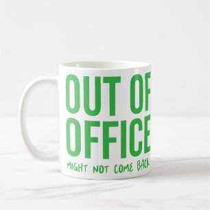 Taza De Café Jefe de Co-Trabajadores divertidos fuera de la ofi