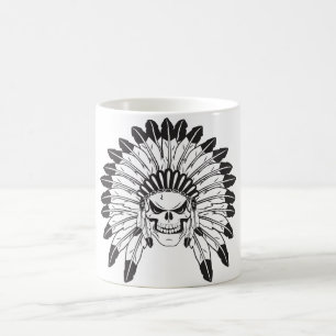 Taza De Café Jefe de cráneo indio