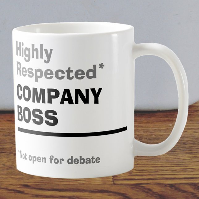 Taza De Café Jefe de empresa muy respetado (Subido por el creador)