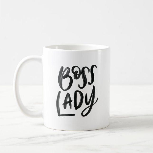 Taza De Café Jefe de la Mano Leída Lady Mug (Izquierda)