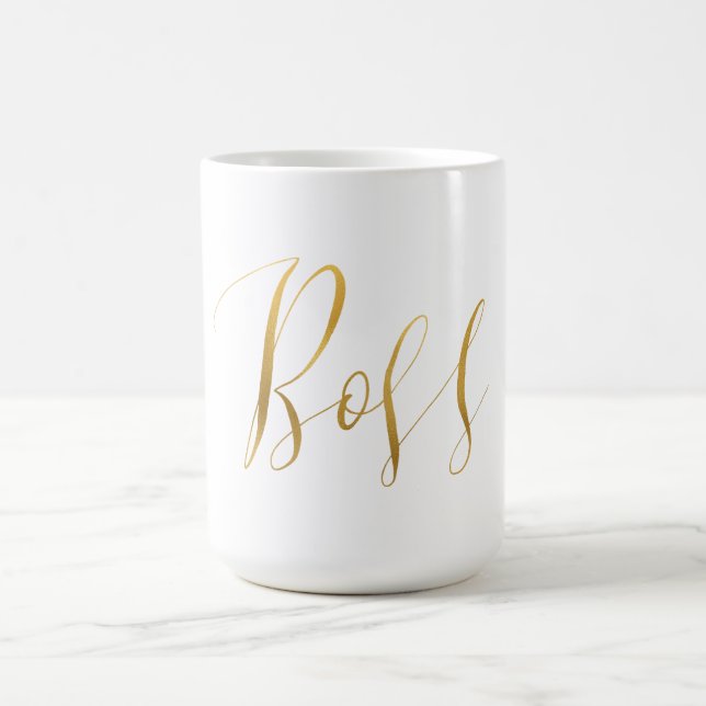 Taza De Café Jefe de oro (Centro)