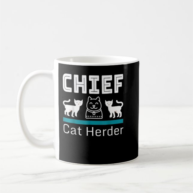 Taza De Café Jefe de Pastor de Gatos  (Izquierda)