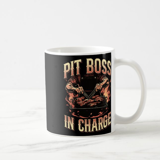 Taza De Café Jefe De Pit A Cargo Bbq Masters De Grill Pitmaster (Derecha)