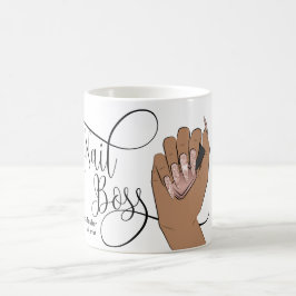 Taza De Café Jefe de uñas, técnico de uñas, uñas largas, manicu