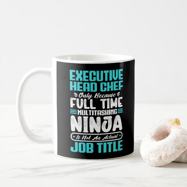 Taza De Café Jefe Ejecutivo Jefe Jefe Jefe Cargo Título Profesi (Con donut)