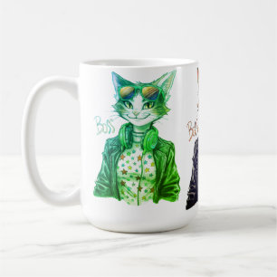 Taza De Café Jefe Gato Genial - Regalo Divertido para Amantes d