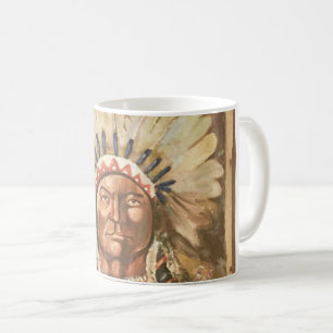 Taza De Café Jefe indio Toro Sentado
