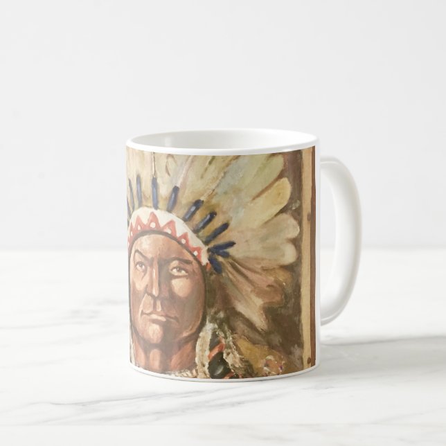 Taza De Café Jefe indio Toro Sentado (Anverso derecho)
