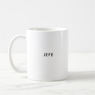 Taza De Café Jefe   Jefe   Personalizado de café español