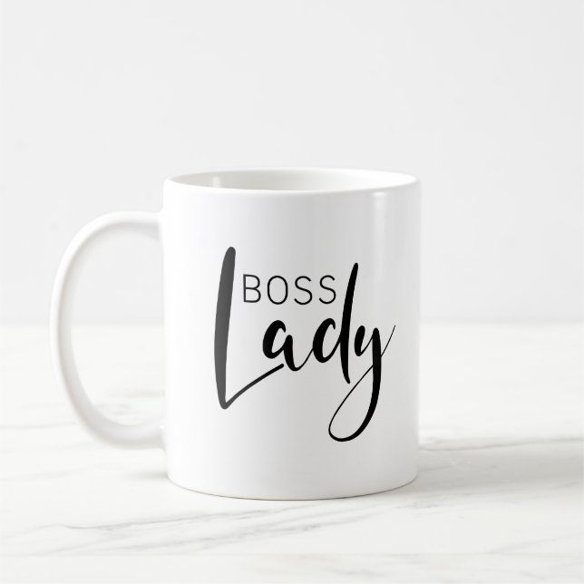 Taza De Café Jefe Lady Empresario Coffee Mug (Izquierda)