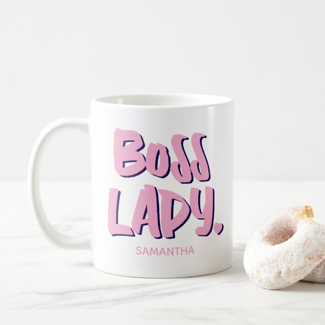 Taza De Café Jefe Lady Empresario empresario (Con donut)
