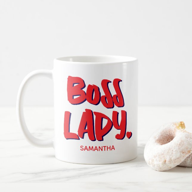 Taza De Café Jefe Lady Empresario empresario (Con donut)