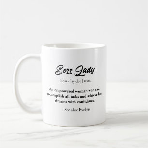Taza De Café Jefe Lady Mug - Duelo de mujer empoderada, confian