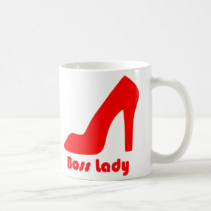 Taza De Café Jefe Lady Red Pump