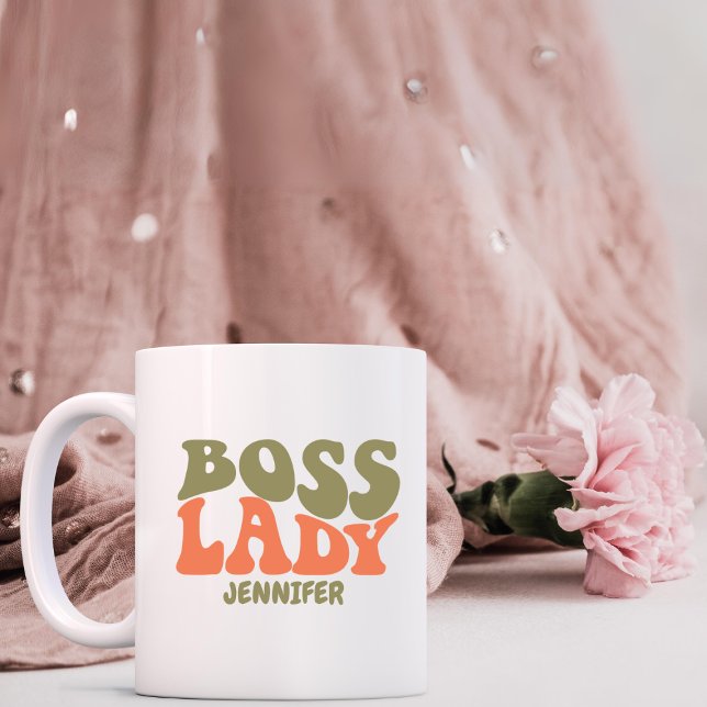 Taza De Café Jefe Lady Retro personalizado (Subido por el creador)
