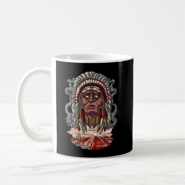 Taza De Café Jefe nativo indio (Izquierda)