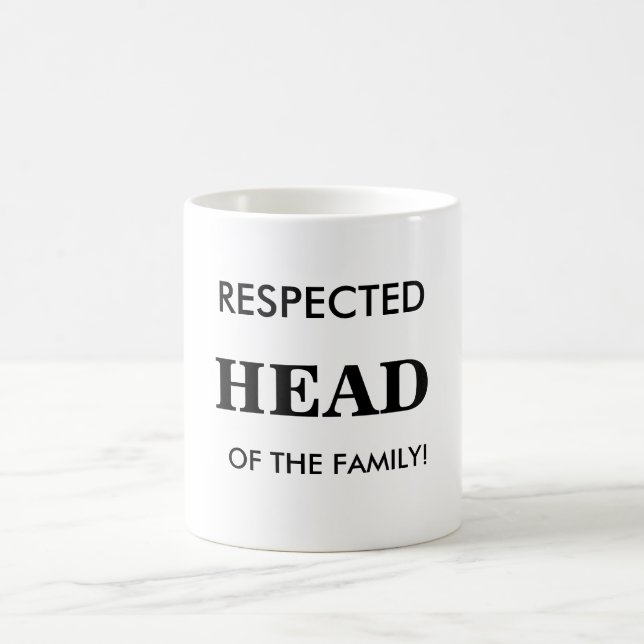 Taza De Café Jefe respetado de la familia, Mug (Centro)