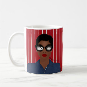 Taza De Café Jefe Signos de Dólar Añadir Nombre Afroamericano