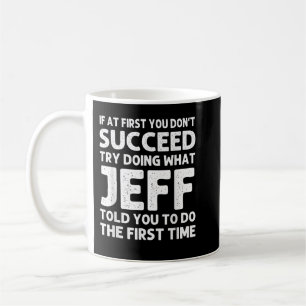 Taza De Café JEFF Nombre del regalo Personalizado Cumpleaños Gr