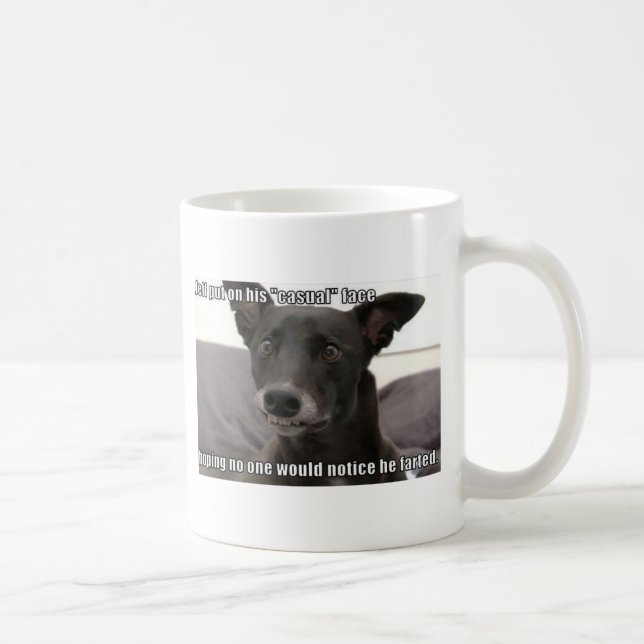 Taza De Café Jeff puso su cara casual (Derecha)