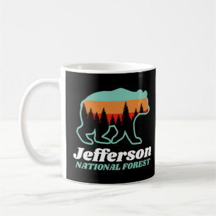 Taza De Café Jefferson National Forest Virginia VA Bear Retro